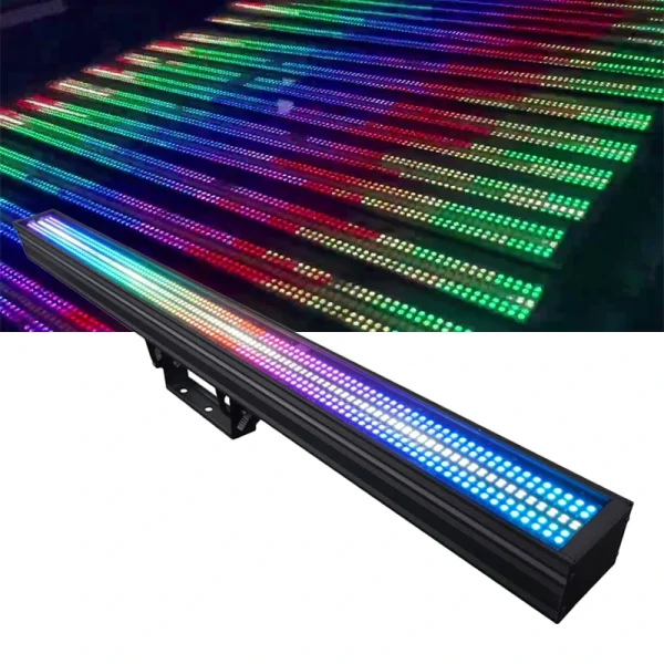 Barra LED Estrobo con Tira Led Pixel RGB 240 Blanco + 480 RGB con Efecto Wash y Estrobo