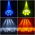 cabeza movil 100w con aro led y haz concentrado para discotecas y djs