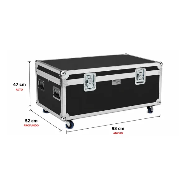 Rack Grande Flight Case Profesional para Transporte de Equipos de Iluminación