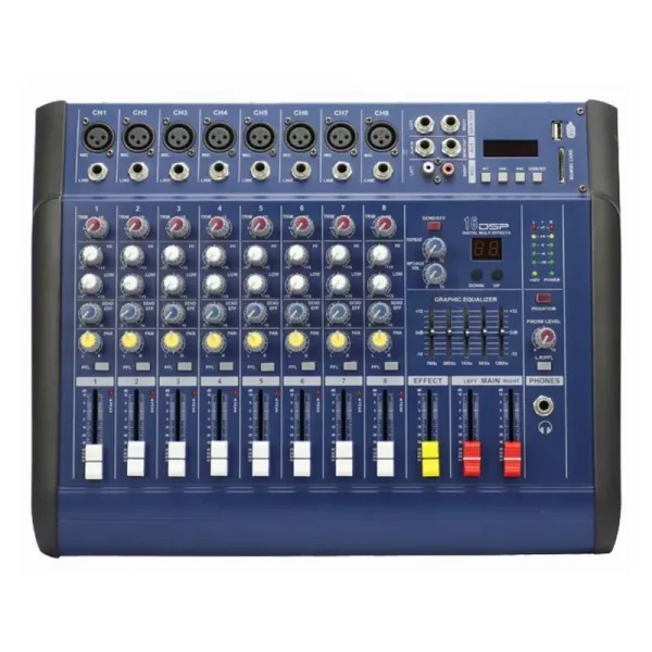 mezcladora de audio profesional pmx 802 de 8 canales en Prestige Cochabamba