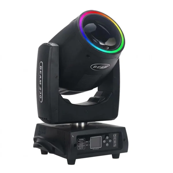 Cabeza Móvil Beam Profesional 230W 7R con Anillo LED – Luz DMX para DJ y Eventos
